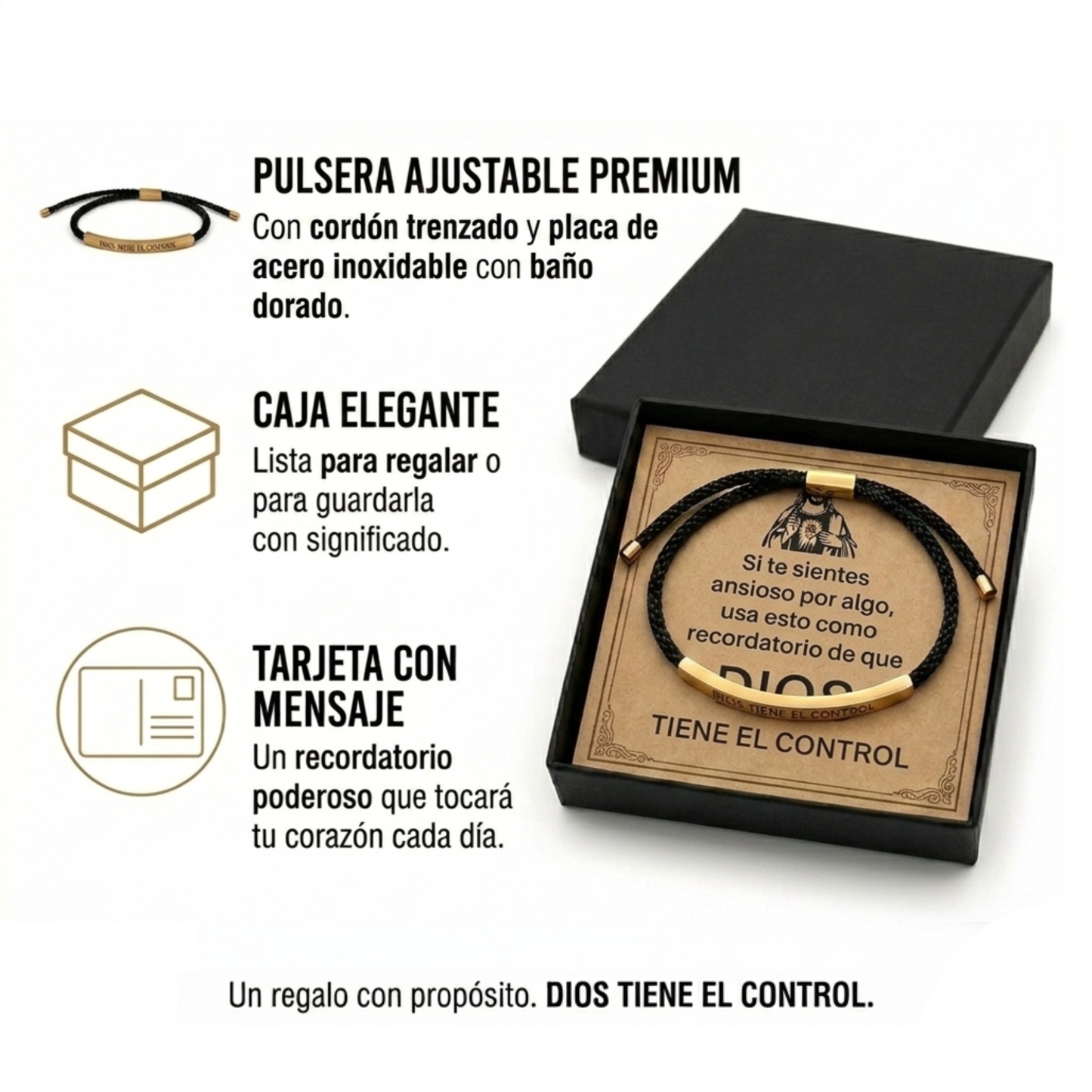 Pulsera de Fe "Dios tiene el control"